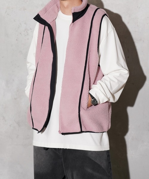 PHINGERIN（フィンガリン）の「PHINGERIN / フィンガリン NOREN BOA FLEECE JACKET (PD-252-JK-061)（その他アウター・メンズ・ピンク・LARGE）」の3枚目の写真