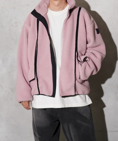 PHINGERIN（フィンガリン）の「PHINGERIN / フィンガリン NOREN BOA FLEECE JACKET (PD-252-JK-061)（その他アウター・メンズ・ピンク・LARGE）」の4枚目の写真