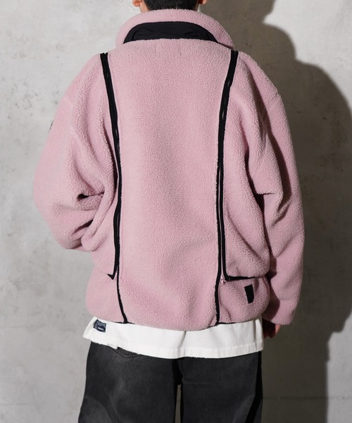 PHINGERIN（フィンガリン）の「PHINGERIN / フィンガリン NOREN BOA FLEECE JACKET (PD-252-JK-061)（その他アウター・メンズ・ピンク・LARGE）」の5枚目の写真