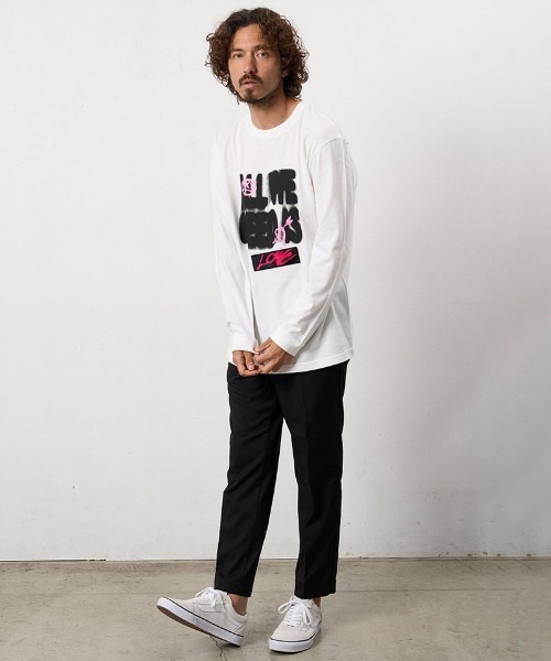 STUD MUFFIN(スタッドマフィン)の「mlt5684- 5.6ozコットン天竺 ALLWENEEDISシークインLS Tシャツ(624-02898)(Tシャツ/カットソー・メンズ・ブラック/チャコールグレー/ホワイト・2/3/4)」の19枚目の写真