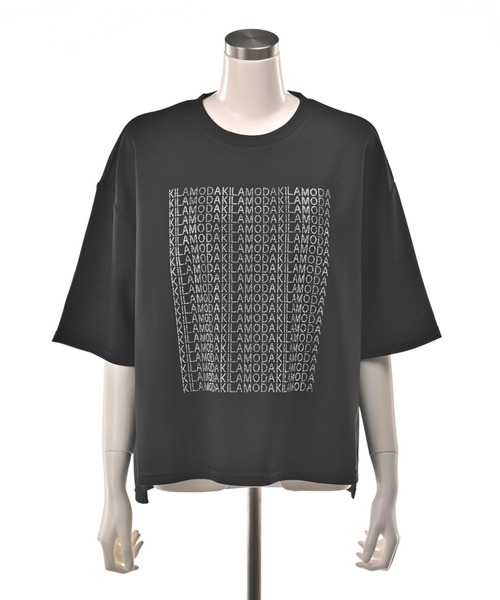 PATRIOT TAXI SELECT(パトリオットタクシーセレクト)の「【KILA MODA】きらめきロゴデザインプルオーバー(Tシャツ/カットソー・レディース・オフホワイト/グレー/ブラック・MEDIUM/LARGE/LL/3L)」の10枚目の写真