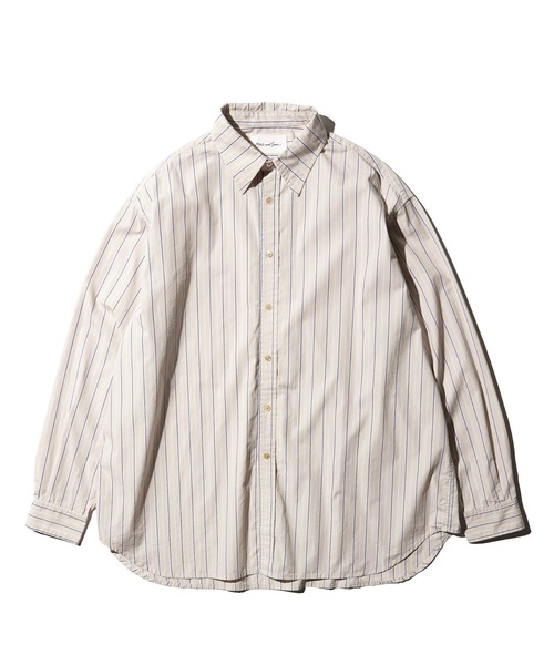 MAUI and Sons（マウイアンドサンズ）の「Maui & Sons / マウイアンドサンズ Pacific Big Shirt ストライプ ビッグシャツ（シャツ/ブラウス・メンズ・ベージュ/ブルー/マルチ・MEDIUM/LARGE）」の2枚目の写真