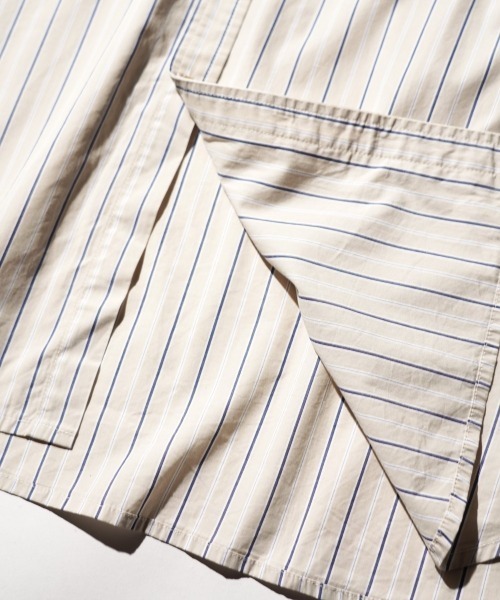 MAUI and Sons（マウイアンドサンズ）の「Maui & Sons / マウイアンドサンズ Pacific Big Shirt ストライプ ビッグシャツ（シャツ/ブラウス・メンズ・ベージュ/ブルー/マルチ・MEDIUM/LARGE）」の10枚目の写真