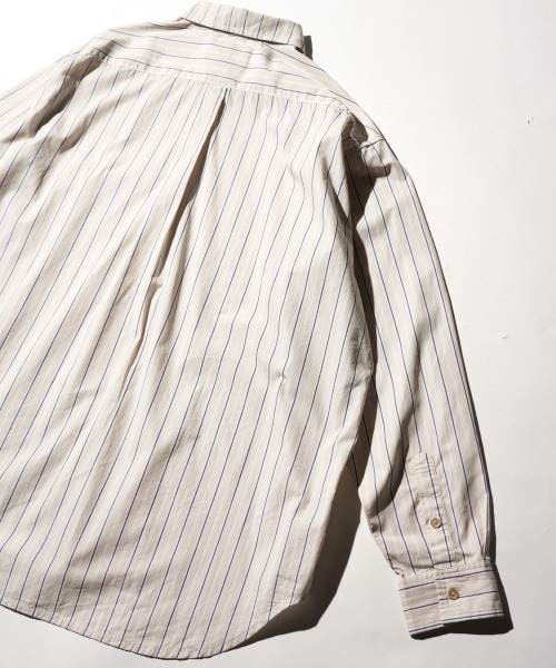 MAUI and Sons（マウイアンドサンズ）の「Maui & Sons / マウイアンドサンズ Pacific Big Shirt ストライプ ビッグシャツ（シャツ/ブラウス・メンズ・ベージュ/ブルー/マルチ・MEDIUM/LARGE）」の12枚目の写真