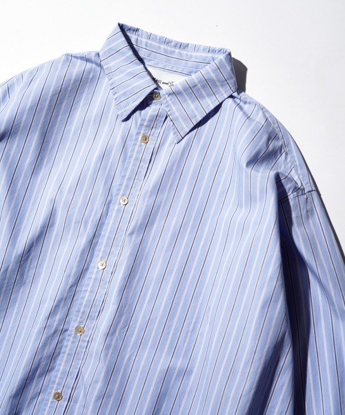 MAUI and Sons（マウイアンドサンズ）の「Maui & Sons / マウイアンドサンズ Pacific Big Shirt ストライプ ビッグシャツ（シャツ/ブラウス・メンズ・ベージュ/ブルー/マルチ・MEDIUM/LARGE）」の16枚目の写真