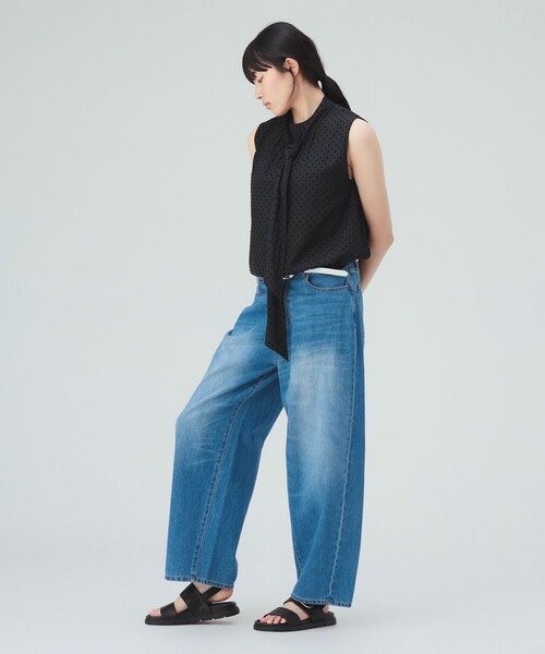 BEAMS HEART(ビームスハート)の「フロッキー ドット サテン ボウタイ ブラウス(シャツ/ブラウス・レディース・ブラック/ブラウン・FREE)」の12枚目の写真