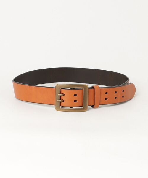AVIREX(アヴィレックス)の「《直営店限定》COW LEATHER BELT DOUBLE PIN / カウレザー ダブル ピン ベルト / AVIREX /アヴィレックス(ベルト・メンズ・ダークブラウン/ブラック/キャメル・34inch/32inch/28inch/30inch/36inch)」の3枚目の写真