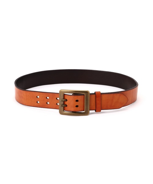 AVIREX(アヴィレックス)の「《直営店限定》COW LEATHER BELT DOUBLE PIN / カウレザー ダブル ピン ベルト / AVIREX /アヴィレックス(ベルト・メンズ・ダークブラウン/ブラック/キャメル・34inch/32inch/28inch/30inch/36inch)」の3枚目の写真