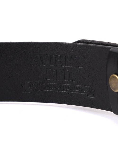 AVIREX(アヴィレックス)の「《直営店限定》COW LEATHER BELT DOUBLE PIN / カウレザー ダブル ピン ベルト / AVIREX /アヴィレックス(ベルト・メンズ・ダークブラウン/ブラック/キャメル・34inch/32inch/28inch/30inch/36inch)」の10枚目の写真