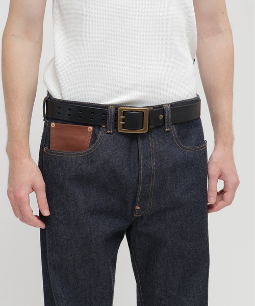 AVIREX(アヴィレックス)の「《直営店限定》COW LEATHER BELT DOUBLE PIN / カウレザー ダブル ピン ベルト / AVIREX /アヴィレックス(ベルト・メンズ・ダークブラウン/ブラック/キャメル・34inch/32inch/28inch/30inch/36inch)」の17枚目の写真