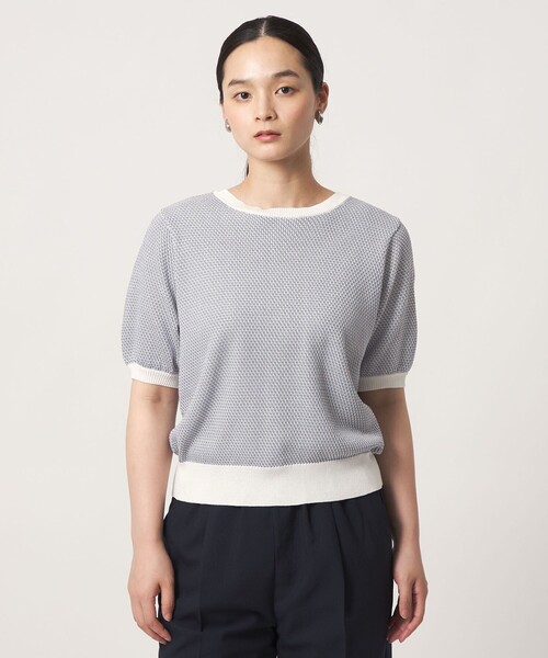 A DAY IN THE LIFE UNITED ARROWS(アデイインザライフユナイテッドアローズ)の「2トーン ジャガードニット 2WAY ‐ウォッシャブル‐<A DAY IN THE LIFE>(ニット/セーター・レディース・オレンジ/ダークグレー/ケリーグリーン/ライトブルー・FREE)」の10枚目の写真