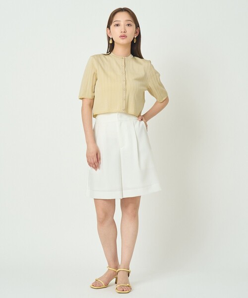 ANAYI（アナイ）の「ドライスラブハーフパンツ〈セットアップ対応商品〉（その他パンツ・レディース・ブルー/ネイビー/ホワイト・38/36）」の6枚目の写真