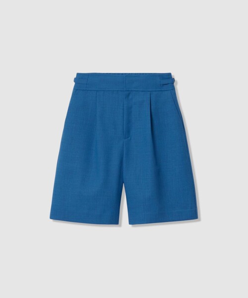 ANAYI（アナイ）の「ドライスラブハーフパンツ〈セットアップ対応商品〉（その他パンツ・レディース・ブルー/ネイビー/ホワイト・38/36）」の4枚目の写真