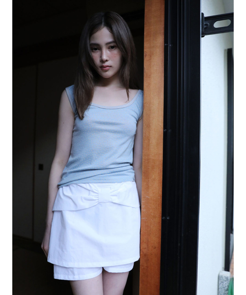 UGLY SHADOW（アグリーシャドウ）の「GIANT RIBBON SKIRT PANTS(WHITE)（スカート・レディース・その他・SMALL/MEDIUM）」の2枚目の写真