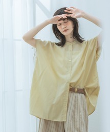 セール】ポリエステルレーヨンカラミ タックスリーブブラウス（シャツ