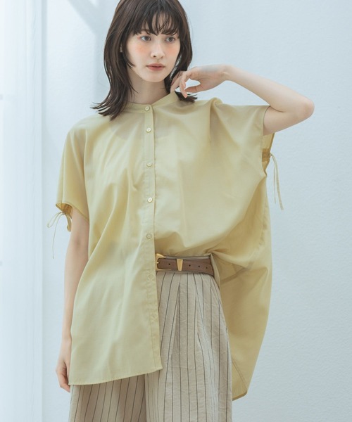 LAKOLE（ラコレ）の「＜多機能ウェア＞バックシャーリングノースリーブブラウス / 659862（シャツ/ブラウス・レディース・オフホワイト/ブルー/ブラック/ベージュ・FREE）」の10枚目の写真