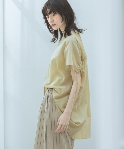 LAKOLE（ラコレ）の「＜多機能ウェア＞バックシャーリングノースリーブブラウス / 659862（シャツ/ブラウス・レディース・オフホワイト/ブルー/ブラック/ベージュ・FREE）」の11枚目の写真