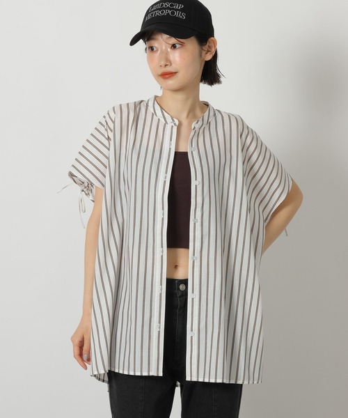 LAKOLE（ラコレ）の「＜多機能ウェア＞バックシャーリングノースリーブブラウス / 659862（シャツ/ブラウス・レディース・オフホワイト/ブルー/ブラック/ベージュ・FREE）」の17枚目の写真