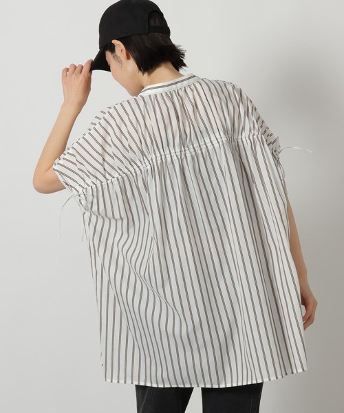 LAKOLE（ラコレ）の「＜多機能ウェア＞バックシャーリングノースリーブブラウス / 659862（シャツ/ブラウス・レディース・オフホワイト/ブルー/ブラック/ベージュ・FREE）」の19枚目の写真