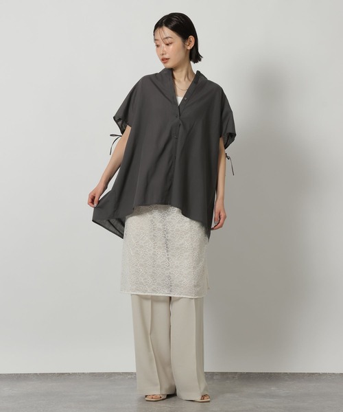 LAKOLE（ラコレ）の「＜多機能ウェア＞バックシャーリングノースリーブブラウス / 659862（シャツ/ブラウス・レディース・オフホワイト/ブルー/ブラック/ベージュ・FREE）」の20枚目の写真