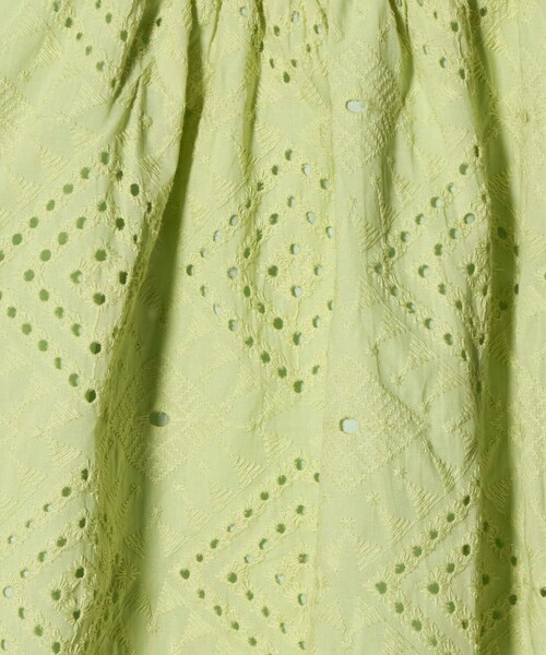 green label relaxing(グリーンレーベルリラクシング)の「デザイン レース ブラウス / キッズ 140cm-160cm(シャツ/ブラウス・キッズ・オフホワイト/ライム・160cm/150cm/140cm)」の5枚目の写真