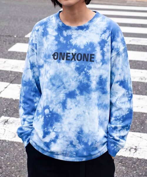 ONEXONE(ワンフォーワン)の「【ONEXONE/ワンフォーワン】タイダイボックスTシャツ(Tシャツ/カットソー・メンズ・ブルー/ブラック/ホワイト・LARGE/MEDIUM)」の2枚目の写真