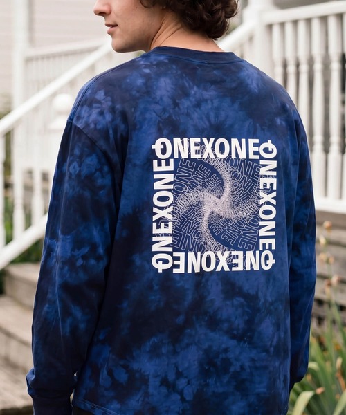 ONEXONE(ワンフォーワン)の「【ONEXONE/ワンフォーワン】タイダイボックスTシャツ(Tシャツ/カットソー・メンズ・ブルー/ブラック・LARGE)」の2枚目の写真
