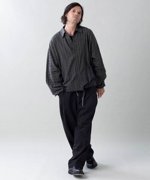 EGO TRIPPING(エゴトリッピング)の「ms6556-BRUSH-PULLOVER SHIRTS プルオーバーシャツ(616707)(シャツ/ブラウス・メンズ・ネイビー/ダークブラウン・46/48)」の4枚目の写真