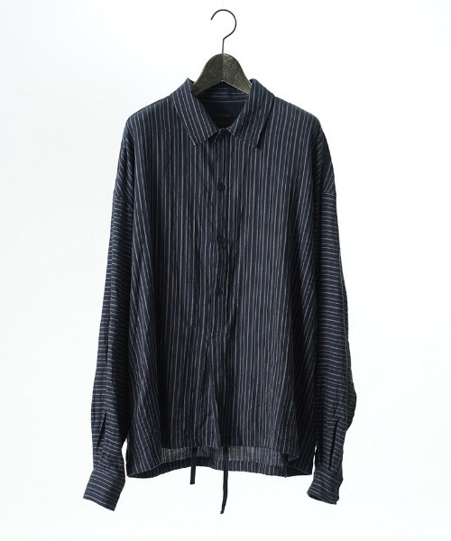 EGO TRIPPING(エゴトリッピング)の「ms6556-BRUSH-PULLOVER SHIRTS プルオーバーシャツ(616707)(シャツ/ブラウス・メンズ・ネイビー/ダークブラウン・46/48)」の13枚目の写真