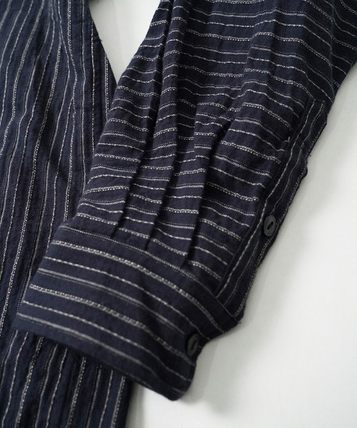 EGO TRIPPING(エゴトリッピング)の「ms6556-BRUSH-PULLOVER SHIRTS プルオーバーシャツ(616707)(シャツ/ブラウス・メンズ・ネイビー/ダークブラウン・46/48)」の18枚目の写真