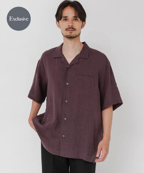 BROOKS BROTHERS(ブルックスブラザーズ)の「『別注』BROOKS BROTHERS×URBAN RESEARCH LINEN CAMP SHIRTS SHORT-SLEEVE(シャツ/ブラウス・メンズ・ブルー/ブラック/ボルドー・LARGE/MEDIUM/X-LARGE)」の3枚目の写真