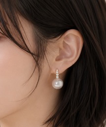 パヴェフープ×ビッグパールピアス