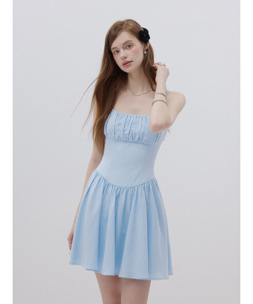 SINCETHEN（シンスゼン）の「コットンキャンディストラップミニワンピーススカイブルー（ワンピース・レディース・その他・SMALL/MEDIUM/LARGE）」の3枚目の写真