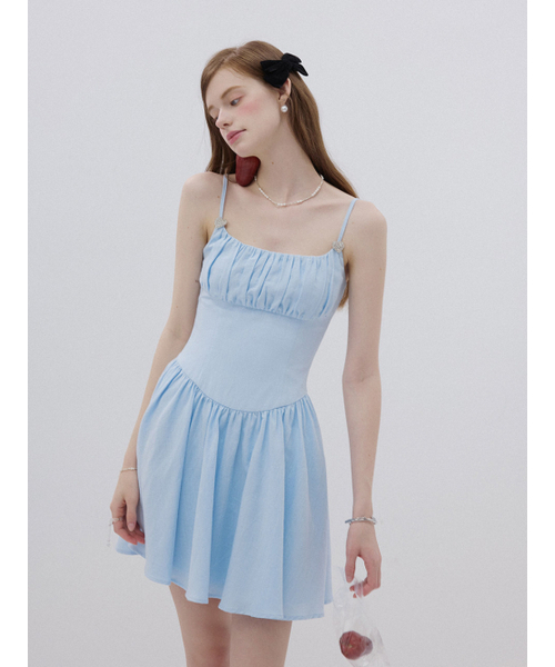 SINCETHEN（シンスゼン）の「コットンキャンディストラップミニワンピーススカイブルー（ワンピース・レディース・その他・SMALL/MEDIUM/LARGE）」の7枚目の写真