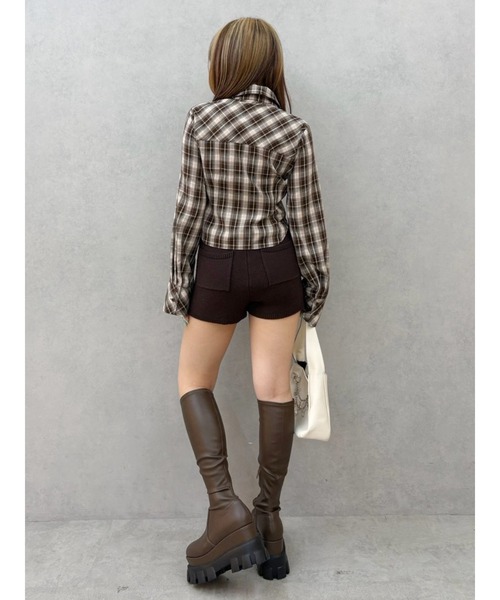 EVRIS(エヴリス)の「SUNNYコンパクトチェックシャツ 秋服(シャツ/ブラウス・レディース・ベージュ/ブラウン/ブラック・FREE)」の22枚目の写真