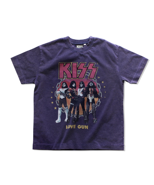 KISS] ラブガンTシャツ（ディープパープル）（Tシャツ/カットソー