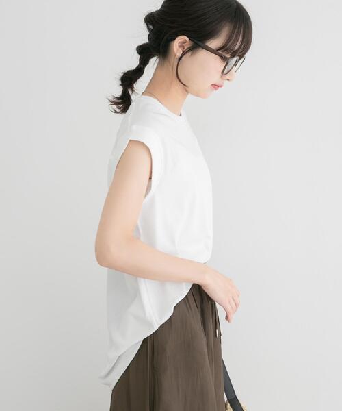 ITEMS URBANRESEARCH(アイテムズ アーバンリサーチ)の「カットジョーゼットフレンチTシャツ(Tシャツ/カットソー・レディース・ホワイト/ブラック/ブラウン・FREE)」の14枚目の写真