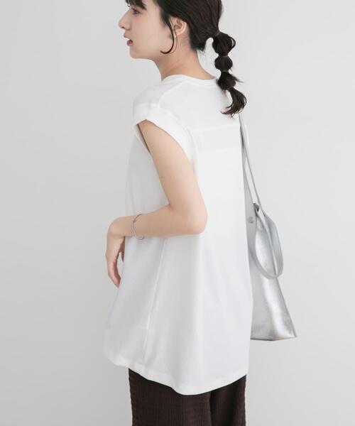 ITEMS URBANRESEARCH(アイテムズ アーバンリサーチ)の「カットジョーゼットフレンチTシャツ(Tシャツ/カットソー・レディース・ホワイト/ブラック/ブラウン・FREE)」の15枚目の写真