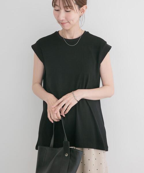 ITEMS URBANRESEARCH(アイテムズ アーバンリサーチ)の「カットジョーゼットフレンチTシャツ(Tシャツ/カットソー・レディース・ホワイト/ブラック/ブラウン・FREE)」の21枚目の写真