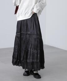◆シャイニーティアードスカート