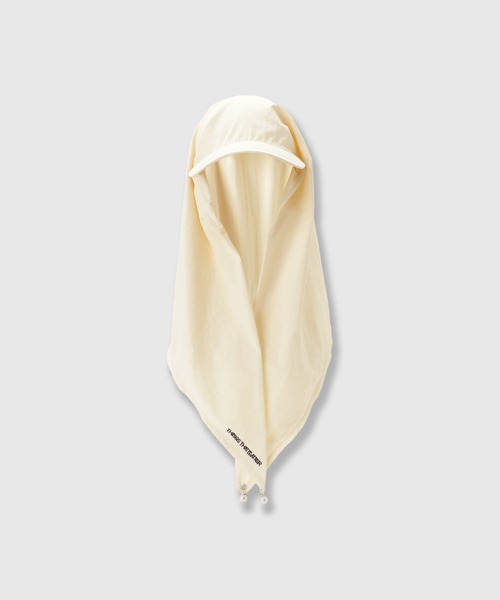 THINGS THAT MATTER(シングス ザット マター)の「SCARF DESIGN NYLON CAP / スカーフ デザイン ナイロン キャップ(キャップ・レディース・オフホワイト/ブラック・FREE)」の22枚目の写真