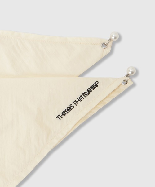 THINGS THAT MATTER(シングス ザット マター)の「SCARF DESIGN NYLON CAP / スカーフ デザイン ナイロン キャップ(キャップ・レディース・オフホワイト/ブラック・FREE)」の18枚目の写真