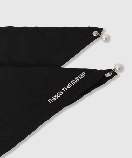 THINGS THAT MATTER(シングス ザット マター)の「SCARF DESIGN NYLON CAP / スカーフ デザイン ナイロン キャップ(キャップ・レディース・オフホワイト/ブラック・FREE)」の12枚目の写真