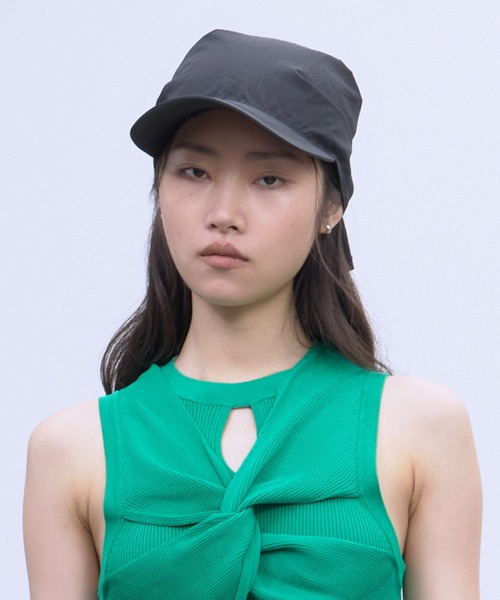 THINGS THAT MATTER(シングス ザット マター)の「SCARF DESIGN NYLON CAP / スカーフ デザイン ナイロン キャップ(キャップ・レディース・オフホワイト/ブラック・FREE)」の10枚目の写真
