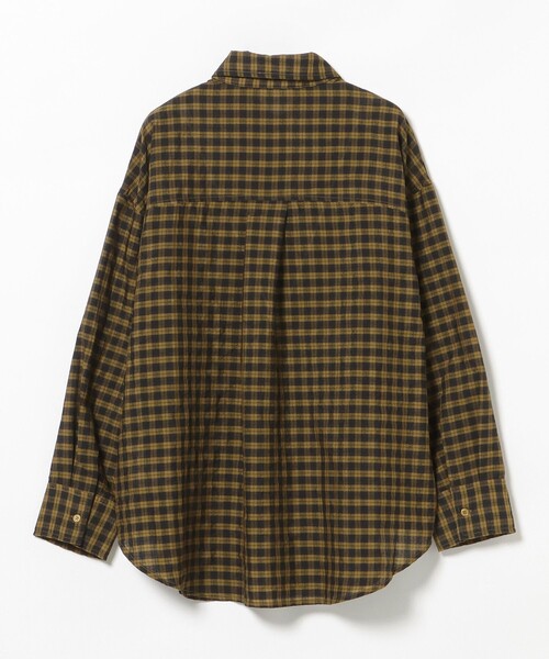 BEAMS HEART(ビームスハート)の「チェック オーバーサイズ シャツ(シャツ/ブラウス・レディース・イエロー/ベージュ/ブラック・FREE)」の19枚目の写真