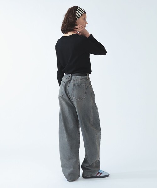 Ray BEAMS（レイビームス）の「デニム 1タック カーブ パンツ（デニムパンツ・レディース・サックスブルー/ブルー系その他4・0/1）」の5枚目の写真