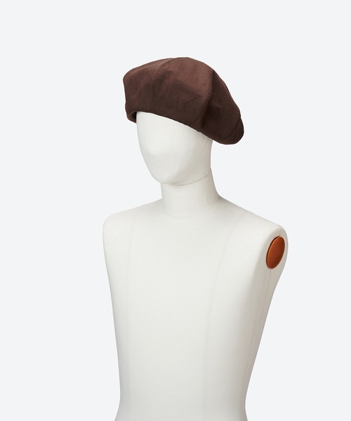 KIJIMA TAKAYUKI（キジマ　タカユキ）の「WOOL TWILL 8PANEL BERET（ハンチング/ベレー帽・レディース・ダークブラウン/サックスブルー/ブラック・61/59/57）」の4枚目の写真