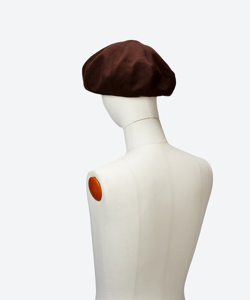 KIJIMA TAKAYUKI（キジマ　タカユキ）の「WOOL TWILL 8PANEL BERET（ハンチング/ベレー帽・レディース・ダークブラウン/サックスブルー/ブラック・61/59/57）」の5枚目の写真