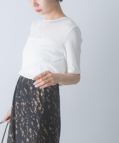 URBAN RESEARCH ROSSO WOMEN(アーバンリサーチ ロッソ)の「バックリボンカットソー(Tシャツ/カットソー・レディース・オフホワイト/ブラウン/ネイビー・FREE)」の13枚目の写真