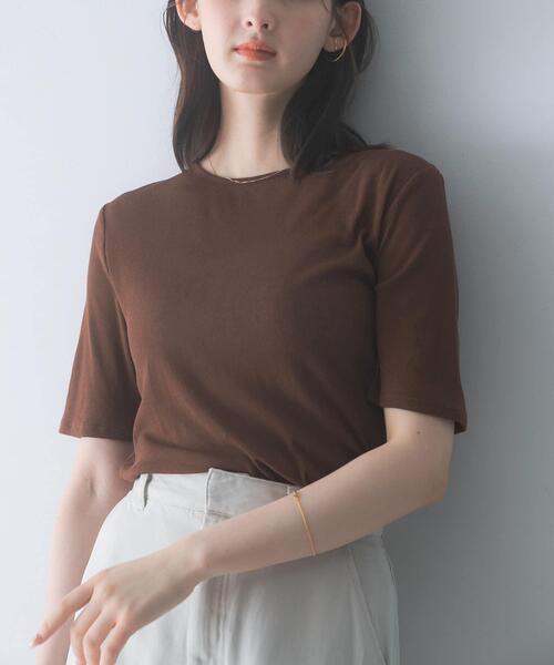 URBAN RESEARCH ROSSO WOMEN(アーバンリサーチ ロッソ)の「バックリボンカットソー(Tシャツ/カットソー・レディース・オフホワイト/ブラウン/ネイビー・FREE)」の18枚目の写真